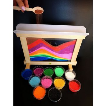 EDUPLAY Lernspielzeug Kreativ-Rahmen mit Sand, 36,6 x 26,4 cm