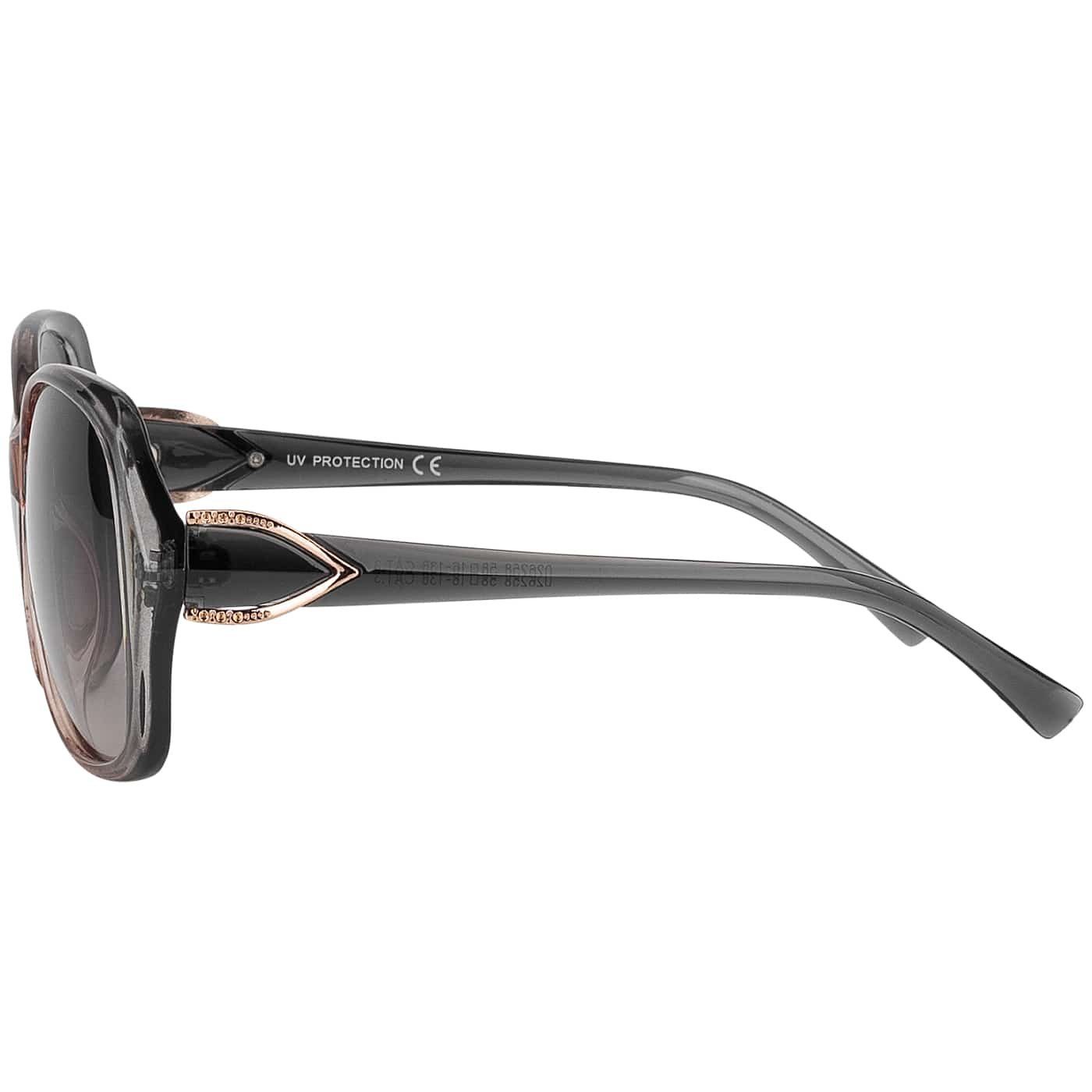 BEZLIT Eyewear Pilotenbrille Rundglas Designer Damen Sonnenbrille (1-St) mit schwarz, braun und violetten Linsen