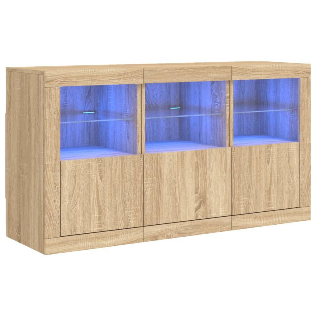 vidaXL Sideboard Sideboard mit LED-Leuchten Sonoma-Eiche günstig online kaufen