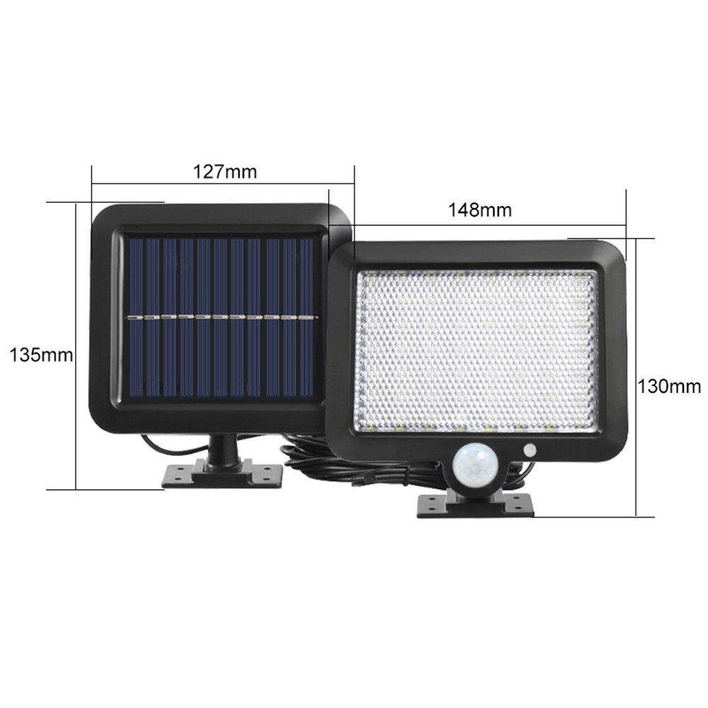 mit LED 2Stk Bewegungssensor Solarleuchte Solarleuchten Outdoor LED GelldG IP65 56 Wasserdicht