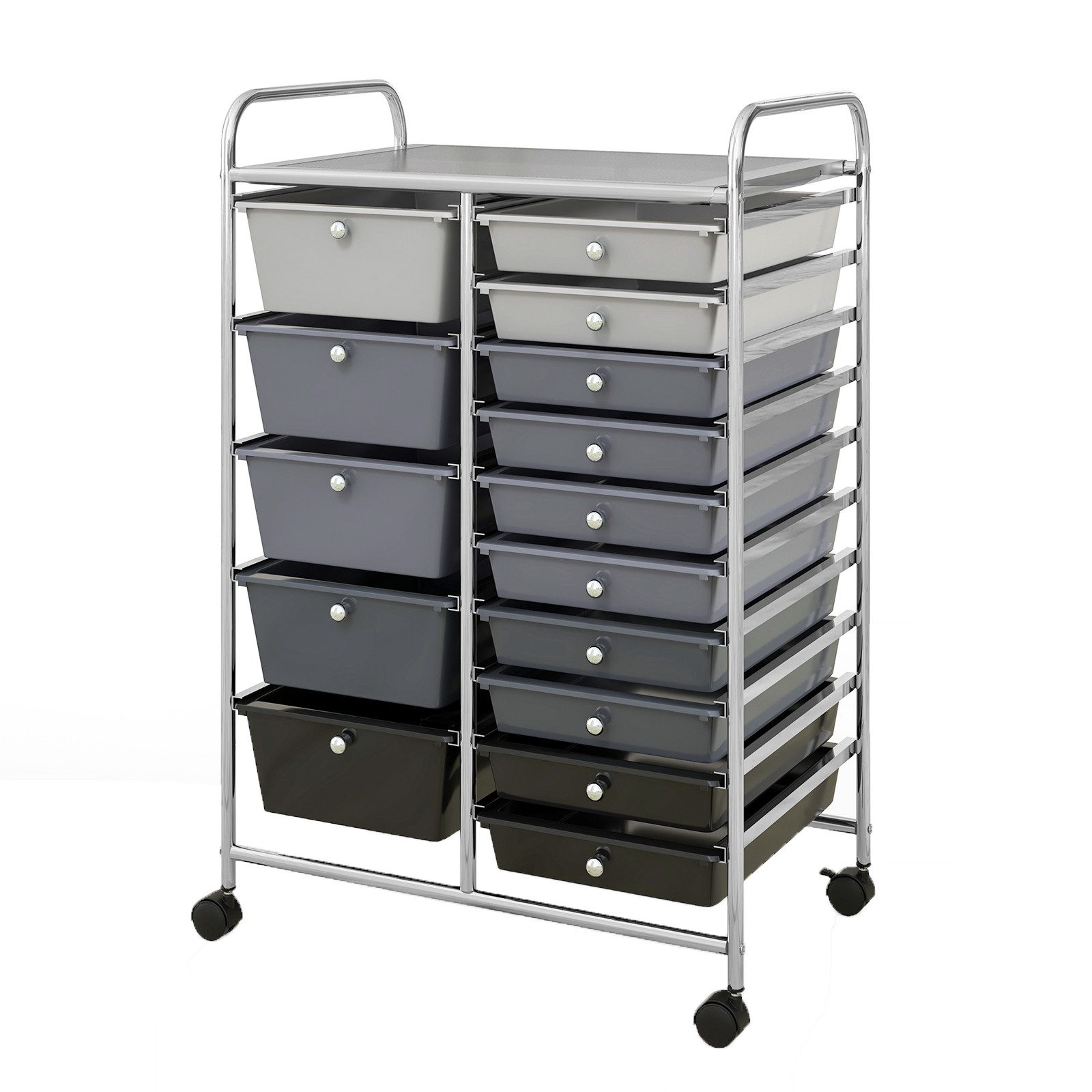 COSTWAY Rollcontainer, Bürocontainer mit 15 stapelbaren günstig online kaufen