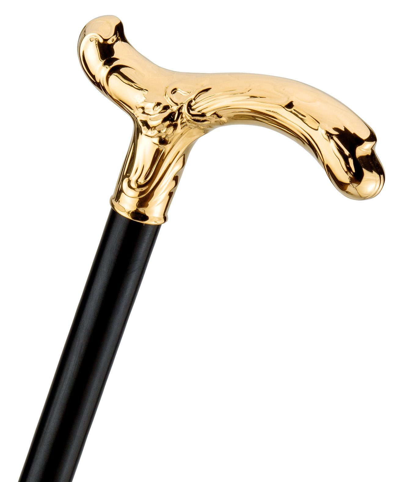 Stockshop Gehstock Gehstock Barock, Derbygriff, Ebenholz, Gummipuff.