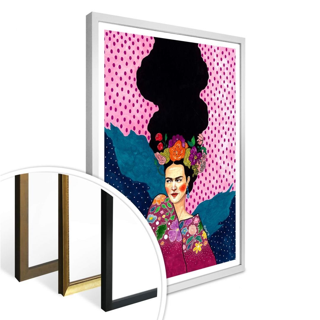 Gemälde Kahlo, Affirmationen Frida Art Wohnzimmer K&L Hülya kraftvolles Poster Wandbild Wall modern Sommer Poster