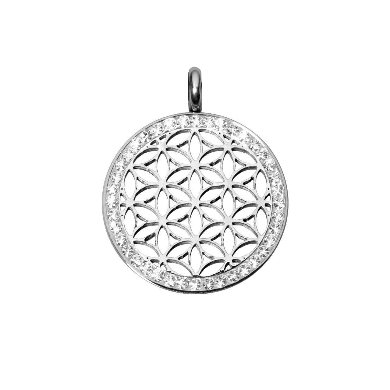 MAGNETIX WELLNESS Kettenanhänger Magnetanhänger Flower of Life weiss