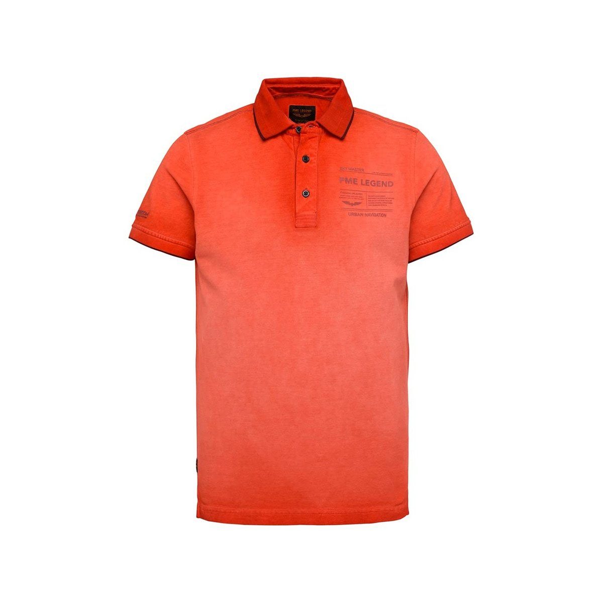 PME LEGEND T-Shirt uni regular (1-tlg) Valiant Poppy