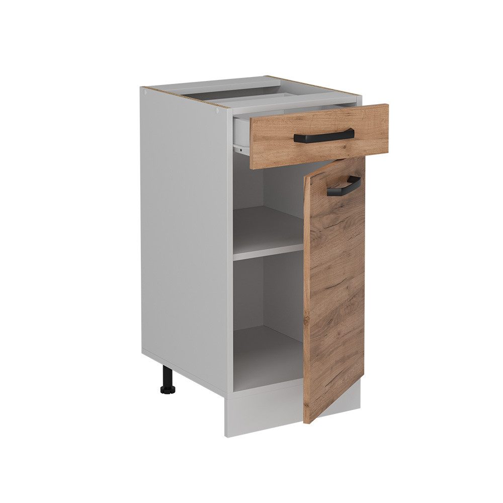 Vicco Unterschrank R-Line, Goldkraft Eiche/Weiß, 40 cm ohne Arbeitsplatte (1-St)