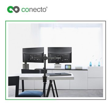 conecto Schreibtischhalterung für 2 Monitore Monitor-Halterung, (bis 27 Zoll, drehbar: 360)