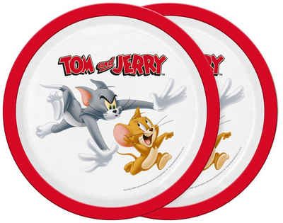 Geda Labels GmbH Тарілка для сніданку Tom & Jerry 2er Set, Rot, 21,5 cm, spülmaschinengeeignet