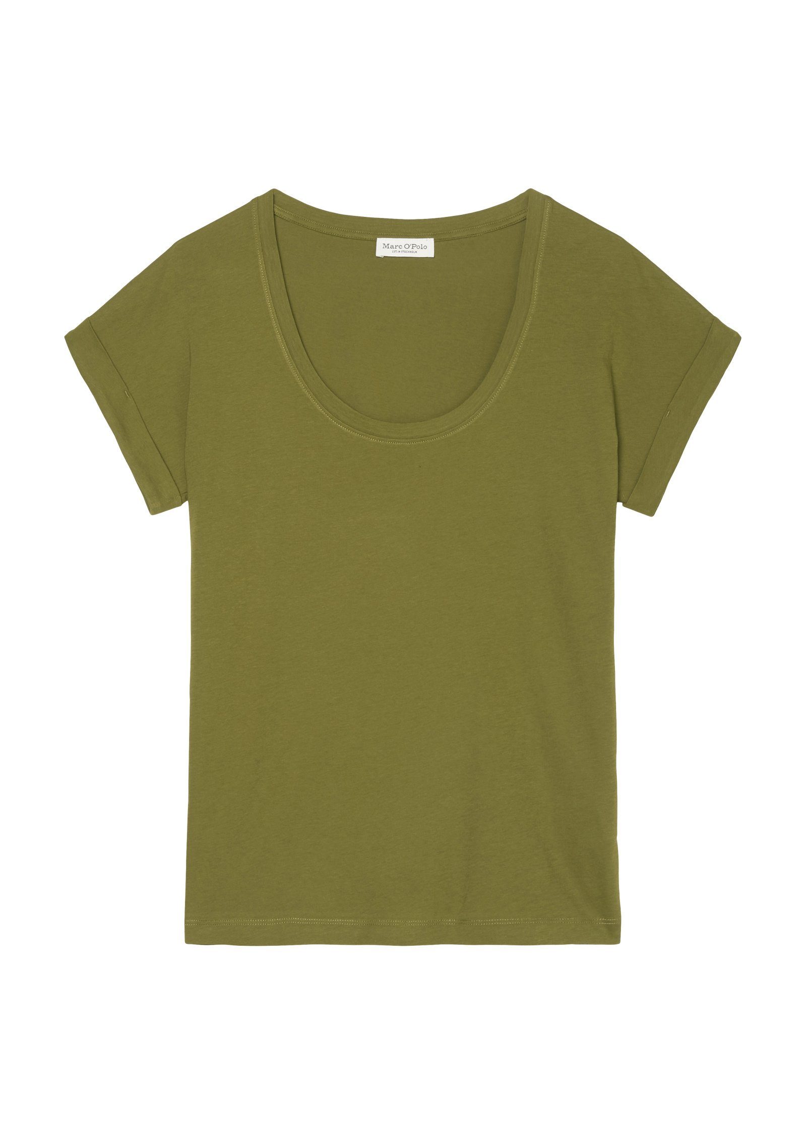 T-Shirt grün Single Jersey O'Polo Marc leichtem aus