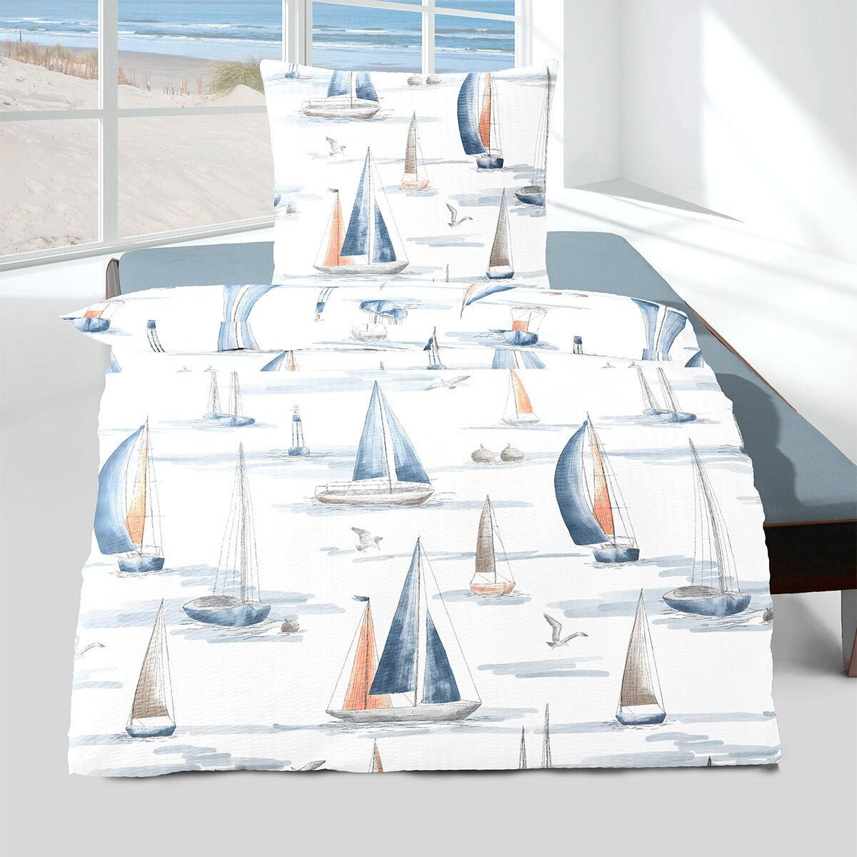 TRAUMSCHLAF Bettwäsche Segeltrip, Seersucker, 2 teilig, günstig online kaufen