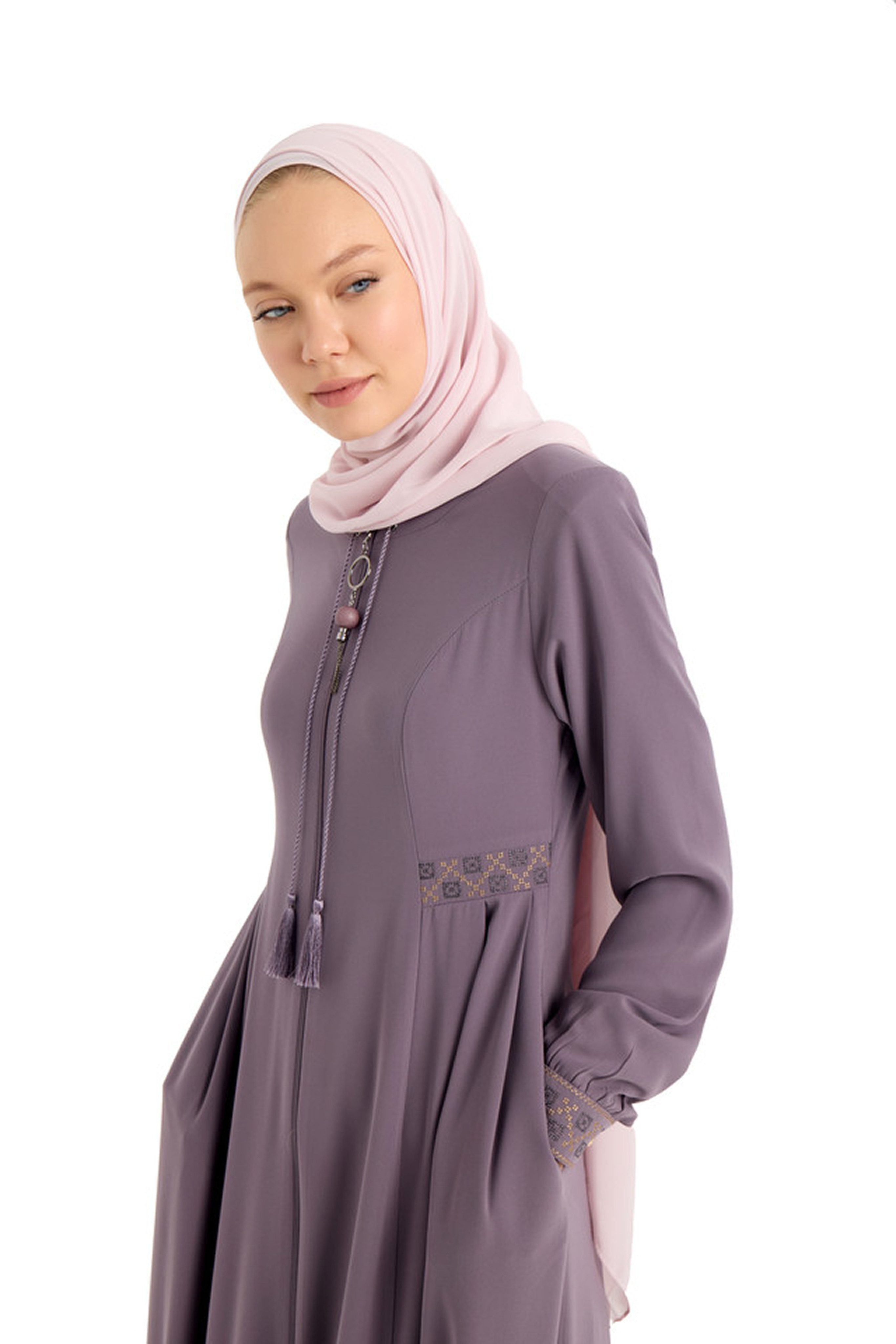 ELYANUR Maxikleid Hochwertige erweiterte Abaya