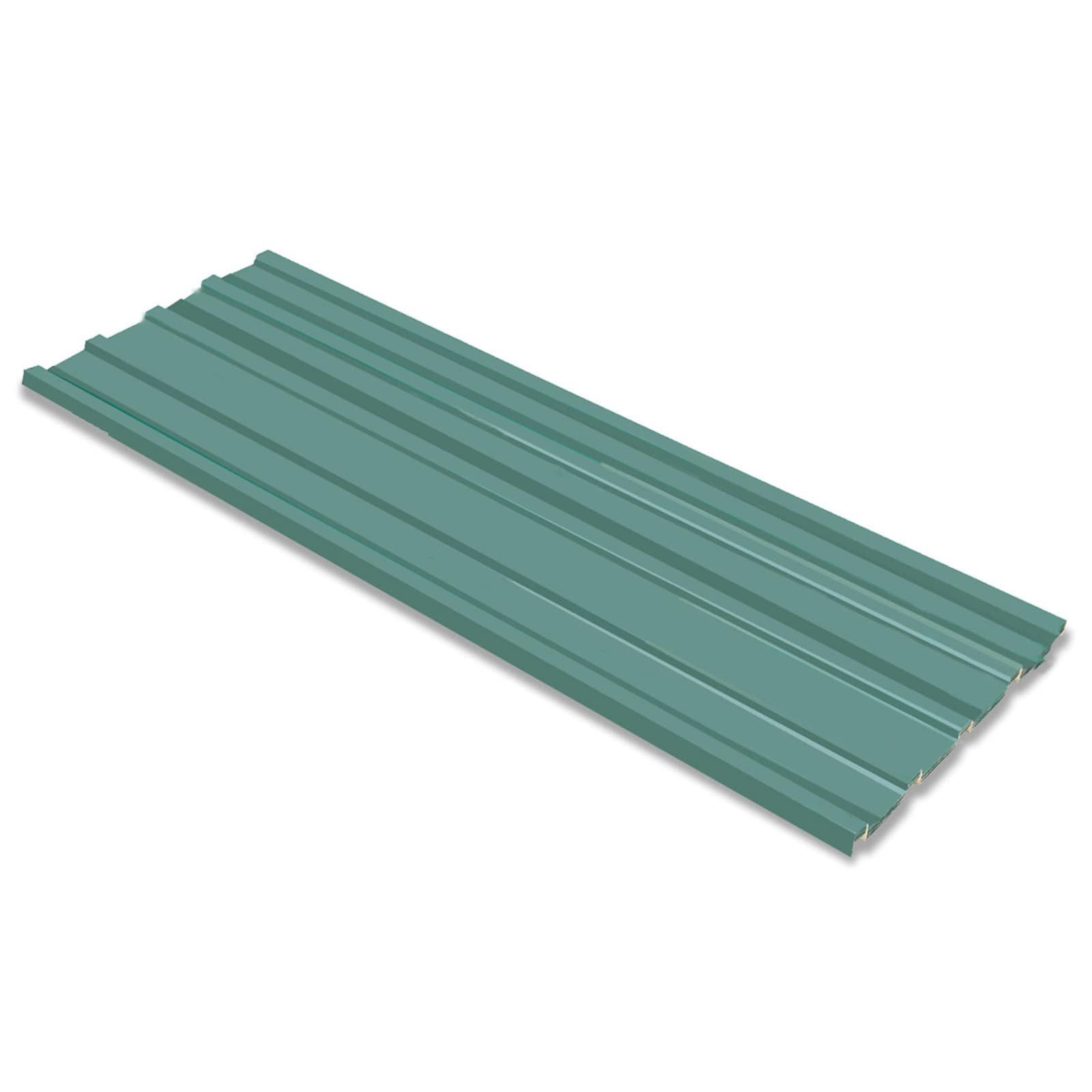 vidaXL Terrassendach Dachpaneel 12 stk. Grün 129 x 45 cm Verzinkter Stahl, (12-St)