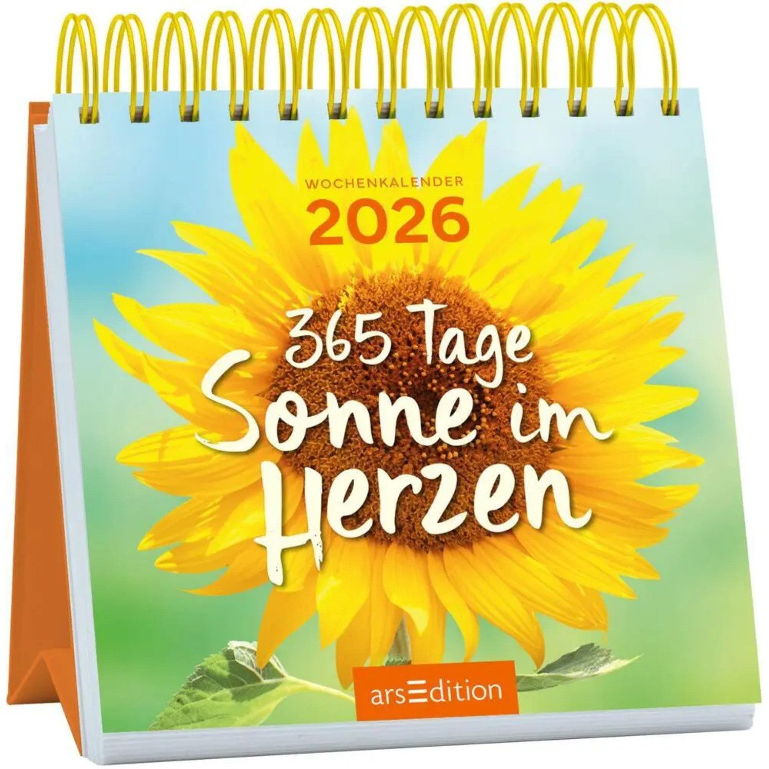 Ars Edition Tischkalender Mini-Wochenkalender 365 Tage Sonne im Herzen 2026