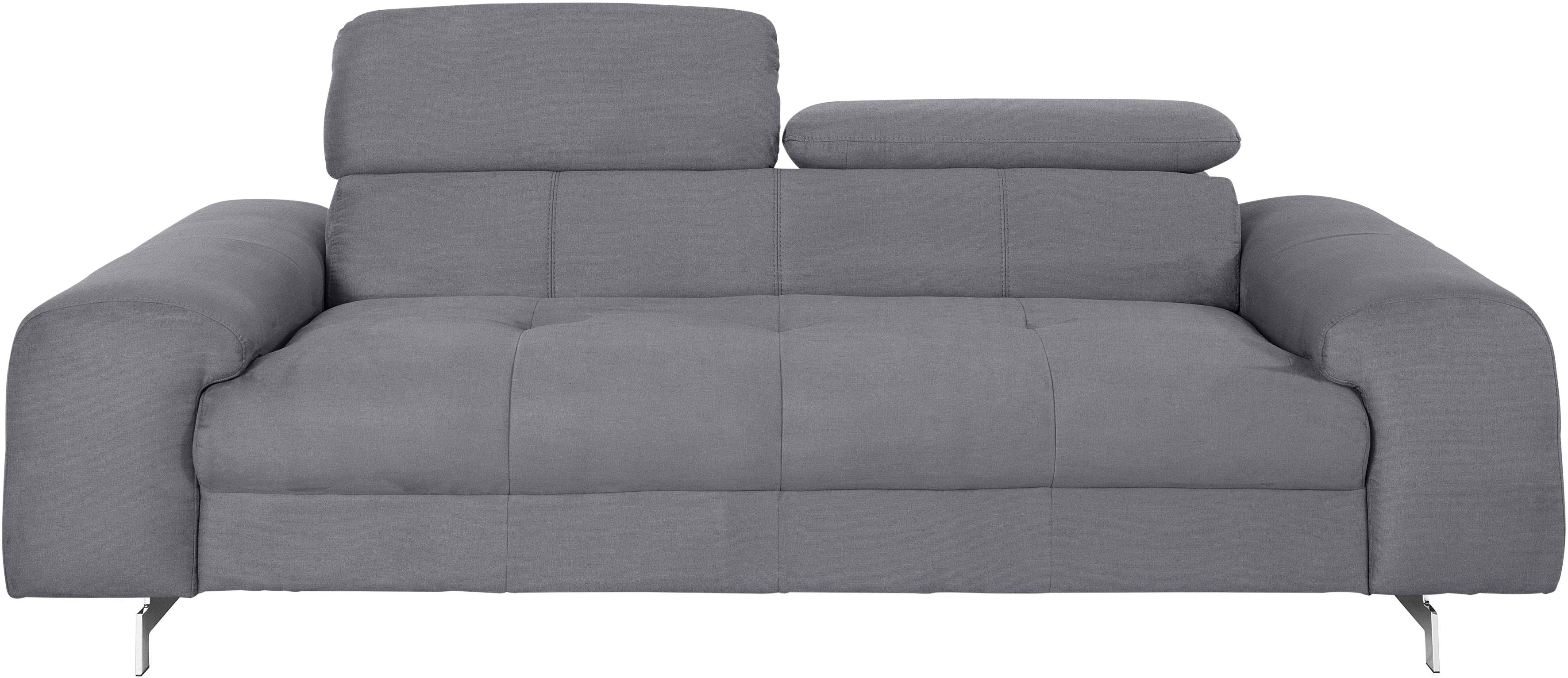 COTTA 3-Sitzer Chef, Big-Sofa mit Kopfteilverstellung, edle Metallkufen günstig online kaufen
