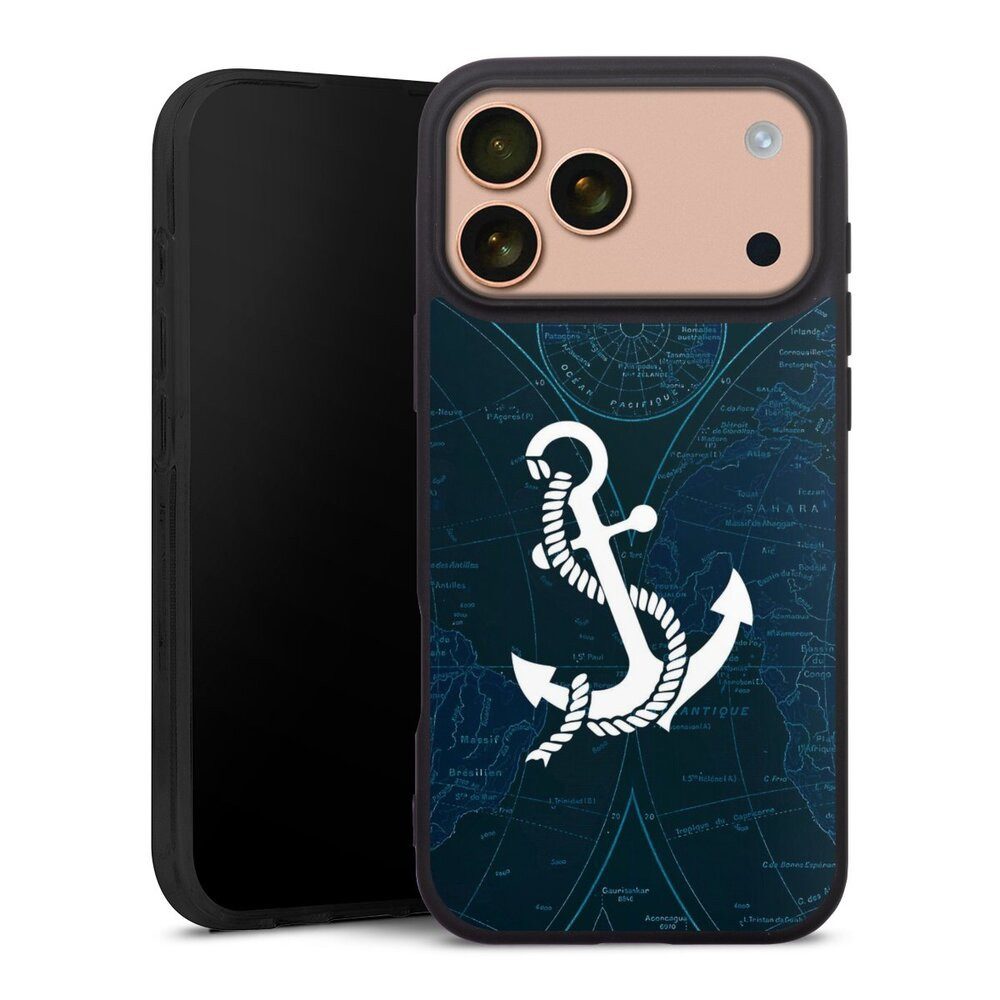 DeinDesign Handyhülle Anker Landkarte Segeln Sailors Style, Apple iPhone 17 Pro Max Silikon Hülle Premium Case Handy Schutzhülle