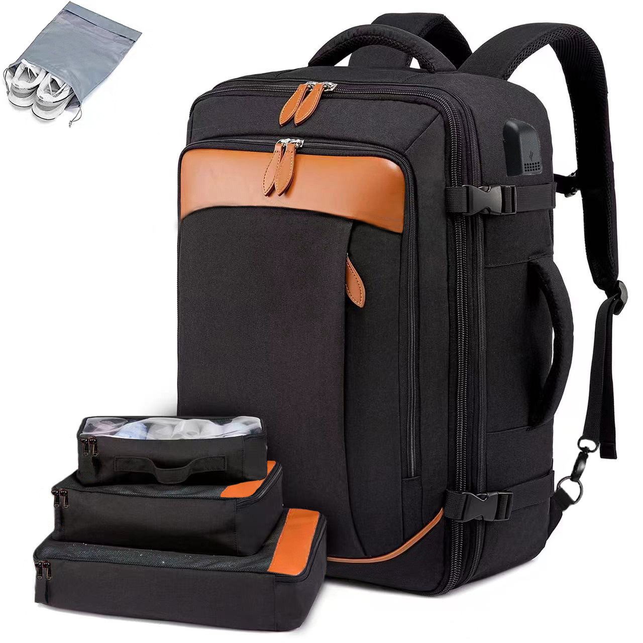 feinlux Laptoprucksack Reiserucksack Laptoprucksack (Packung, für Herren Damen Jungen Teenager Freizeit Arbeit Business Reisen)