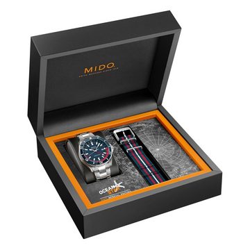Mido Taucheruhr Mido Herren Uhr M0266291104100 Ocean Star GMT Special Edition, (1-tlg)