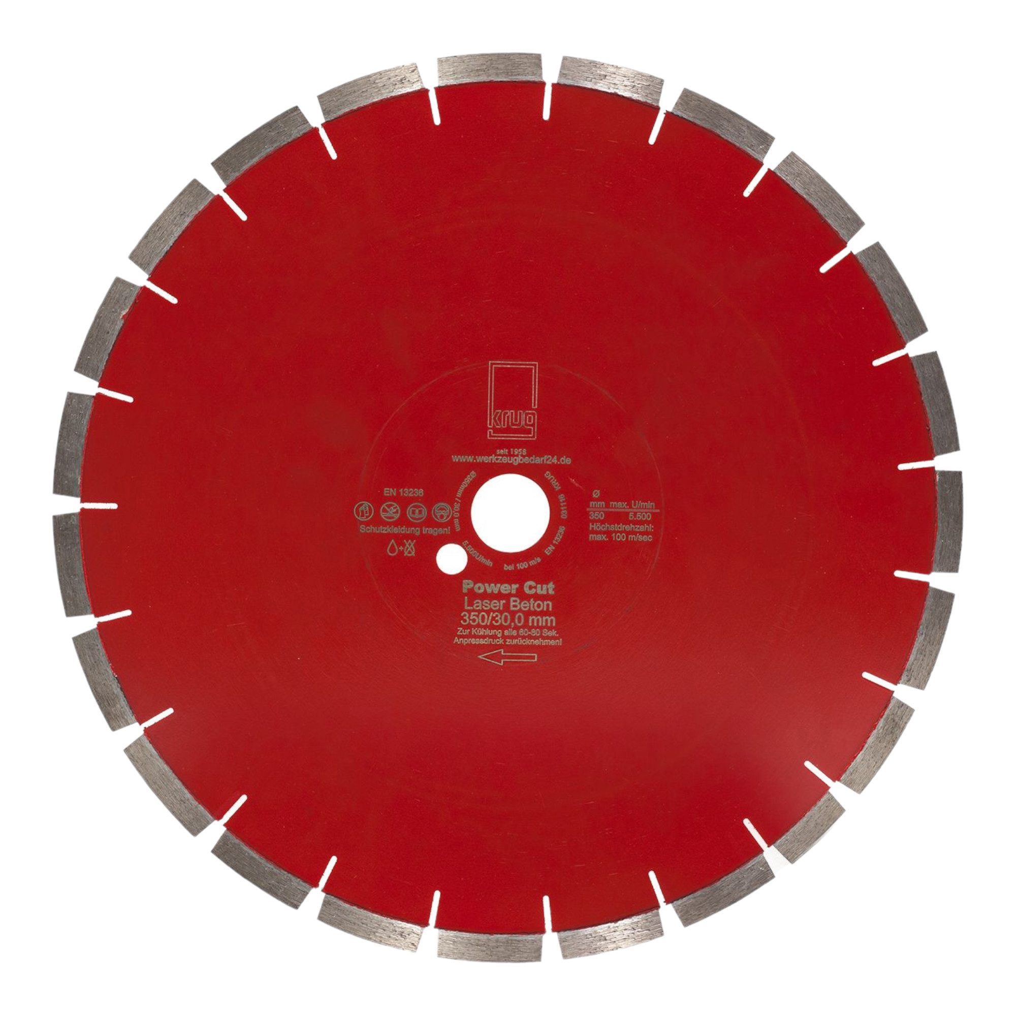 Trennscheiben Diamantscheibe Power Cut Beton Laser 350/30 mm für Beton Granit