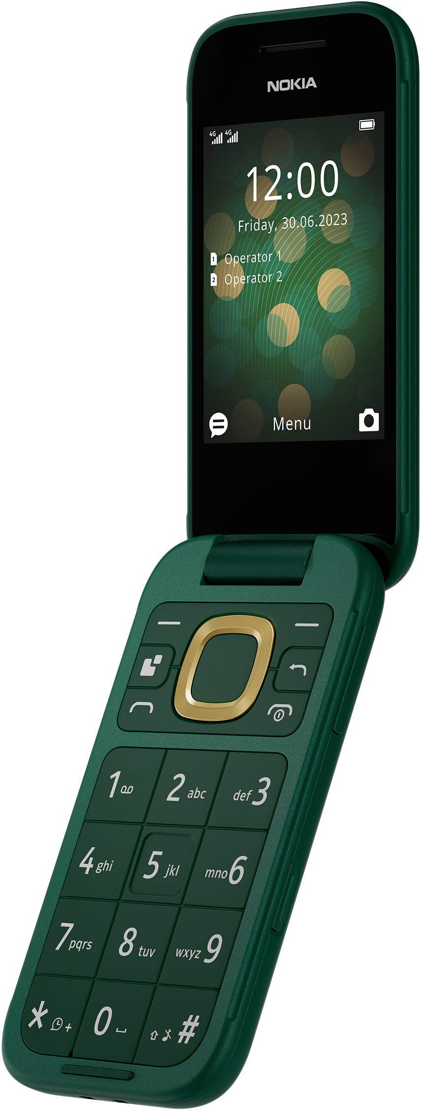 Nokia 2660 Flip Klapphandy (7,11 Zoll, 0,13 0,3 MP Speicherplatz, cm/2,8 grün GB Kamera)
