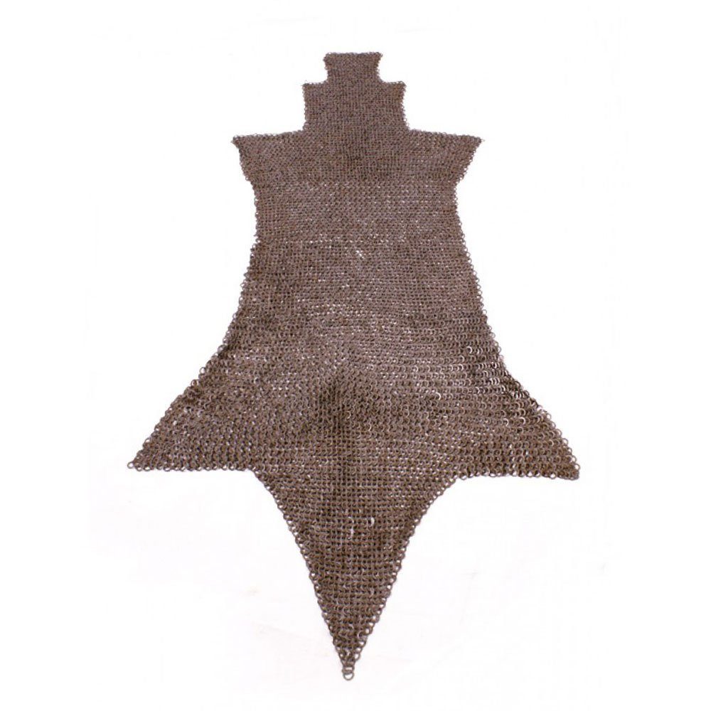 Battle Merchant Ritter-Kostüm Kettenbeinlinge oder Chausses, unvernietete Rundringe Ø 8mm Federstahl