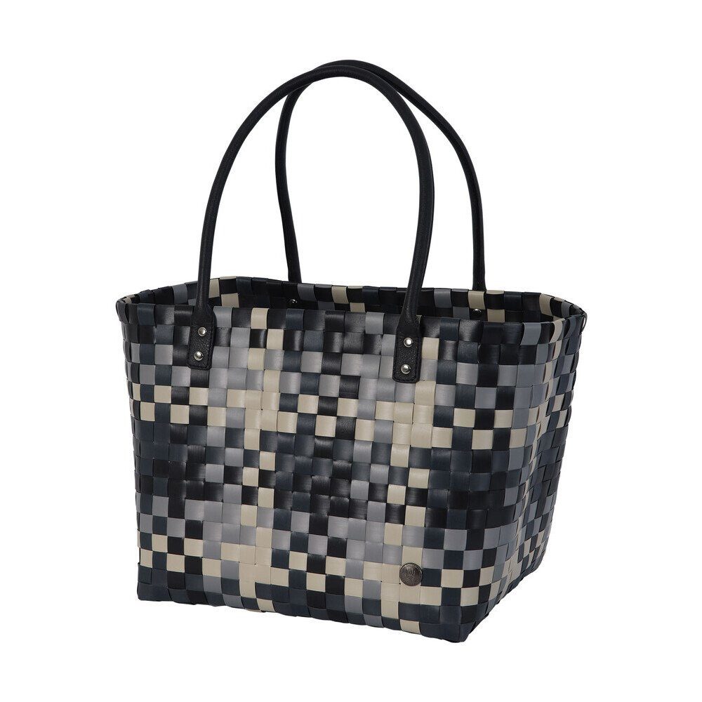 Handed By Shopper Shopper 32x25x28 cm Mingle Black Mix (1-tlg), Shopper, 32,00cm, Polyethylen, mehrfarbig