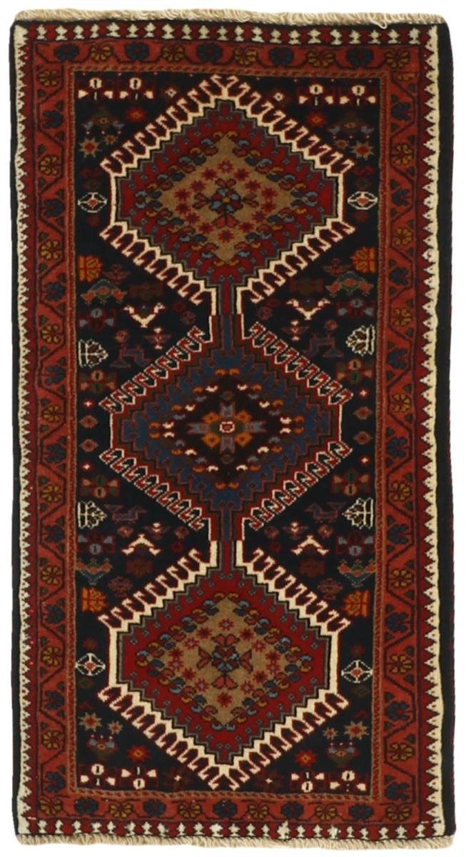 Orientteppich Yalameh 56x97 Handgeknüpfter Orientteppich / Perserteppich, Nain Trading, rechteckig, Höhe: 12 mm