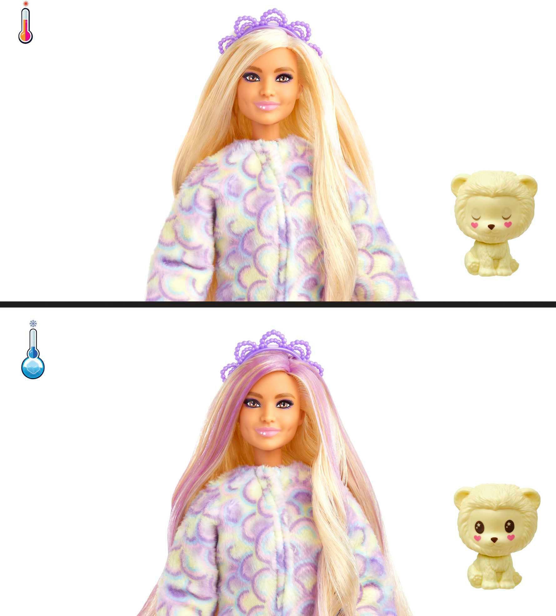 Reveal, Serie Cutie Kuschelweich Anziehpuppe Barbie Löwe -