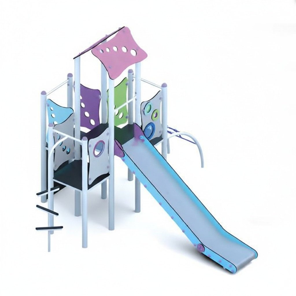 Xlmoebel Rutsche Farbenfrohe Rutschbahn aus robustem Kunststoff für Kinder, (Spielplatz, Spielplatz), Hergestellt in Europa