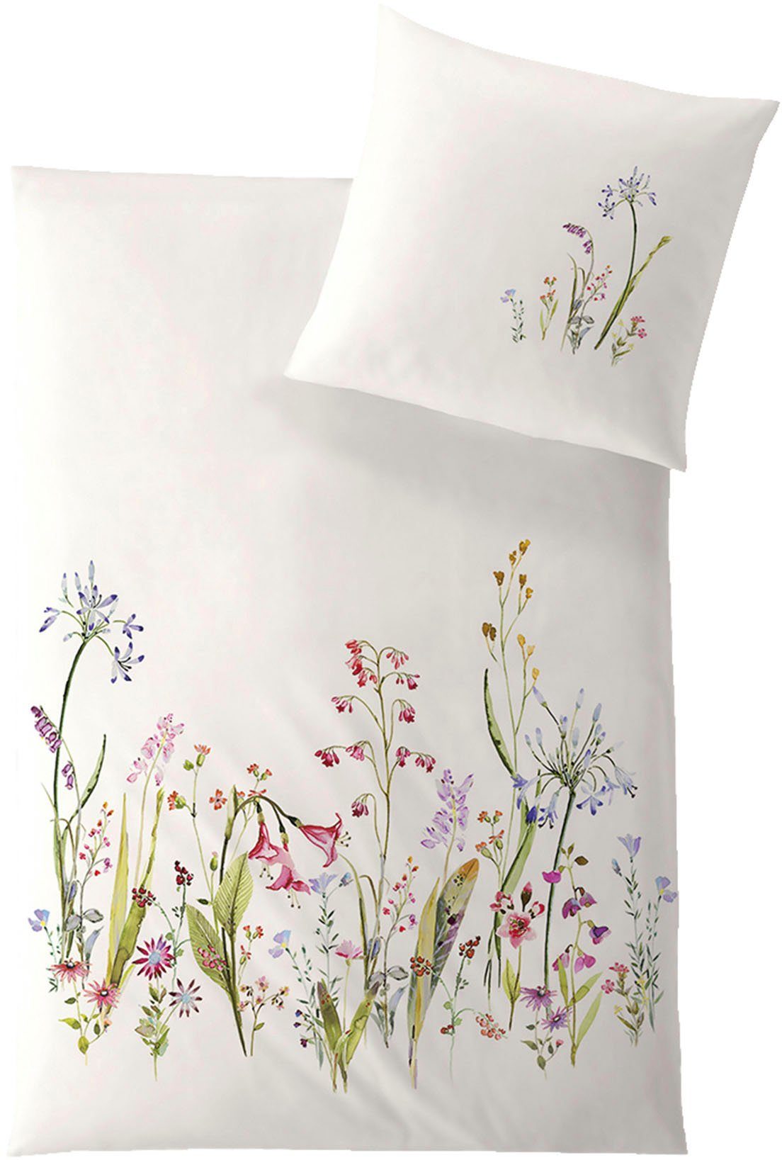 Hefel Wendebettwäsche Trend in Gr. 135x200 oder 155x220 cm, Lyocell, Постельное белье aus TENCEL™, geblümte Постельное белье mit Reißverschluss