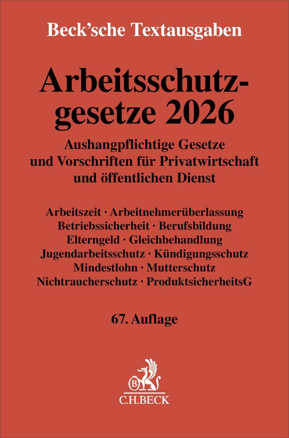 Fachbuch Arbeitsschutzgesetze 2026 diverse
