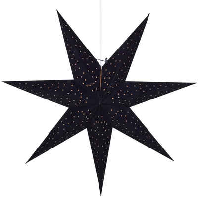 Markslöjd LED Stern Weihnachtsstern Clara schwarz Samt Durchmesser 750 mm