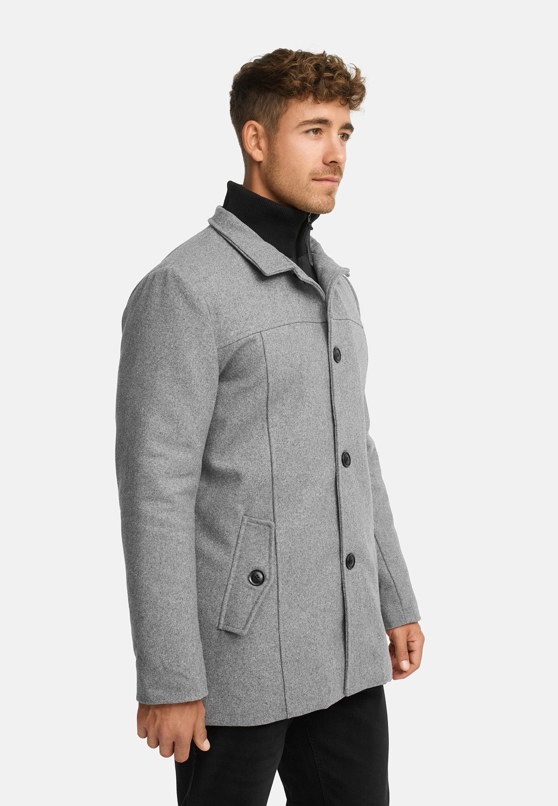 Indicode Wollmantel Herren INLunik Winter Mantel Herrenmantel Herrenmantel mit Wollanteil und wärmender Wattierung