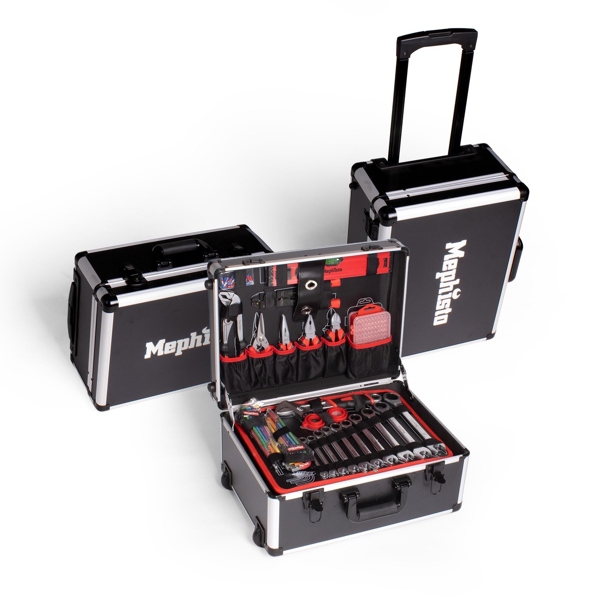 Mephisto-Tools Werkzeugset, (fertig montiert und bestückt), Werkzeug aus hochwertigem Chrom Vanadium Stahl