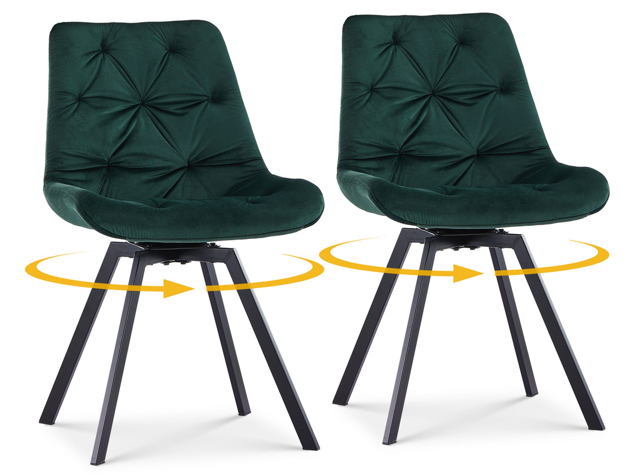 Ofcasa Esszimmerstuhl Samt-Drehstuhl (2er Set, 2 günstig online kaufen