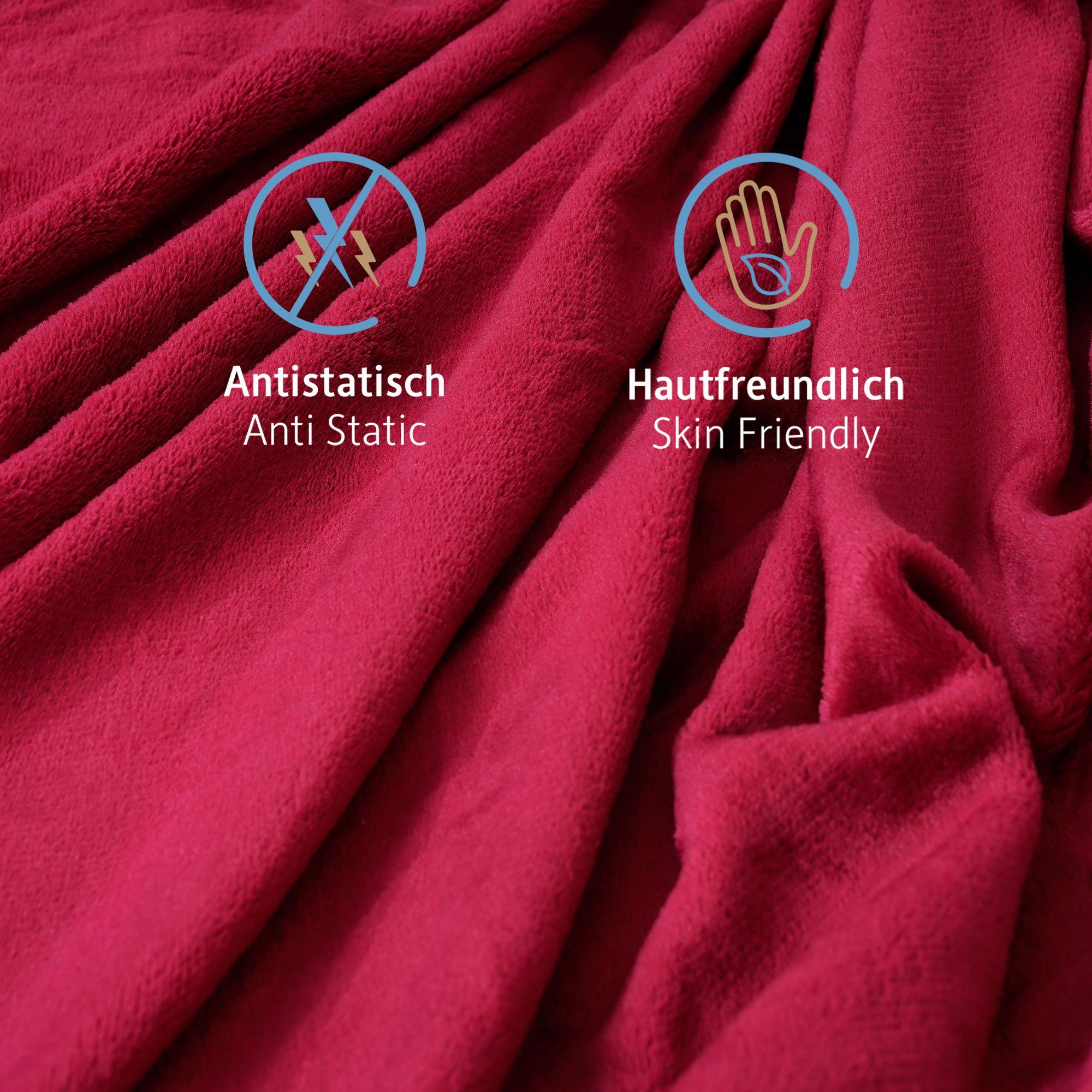 Wohndecke Sherpa Fleecedecke, Oeko-TEX Zertifizierte, Komfortec, Flauschig günstig online kaufen