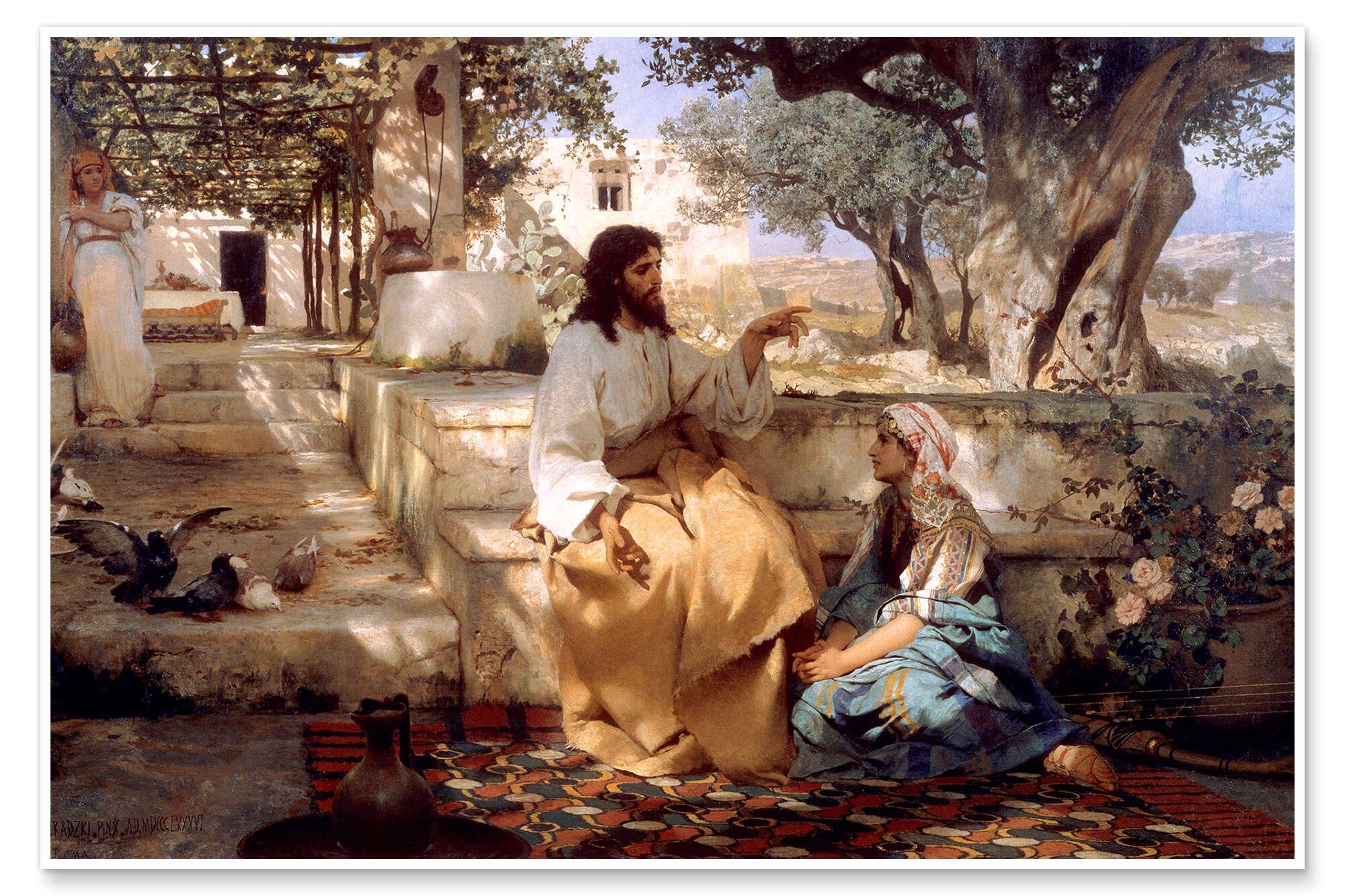Posterlounge Wandbild, Christus bei Maria und Martha