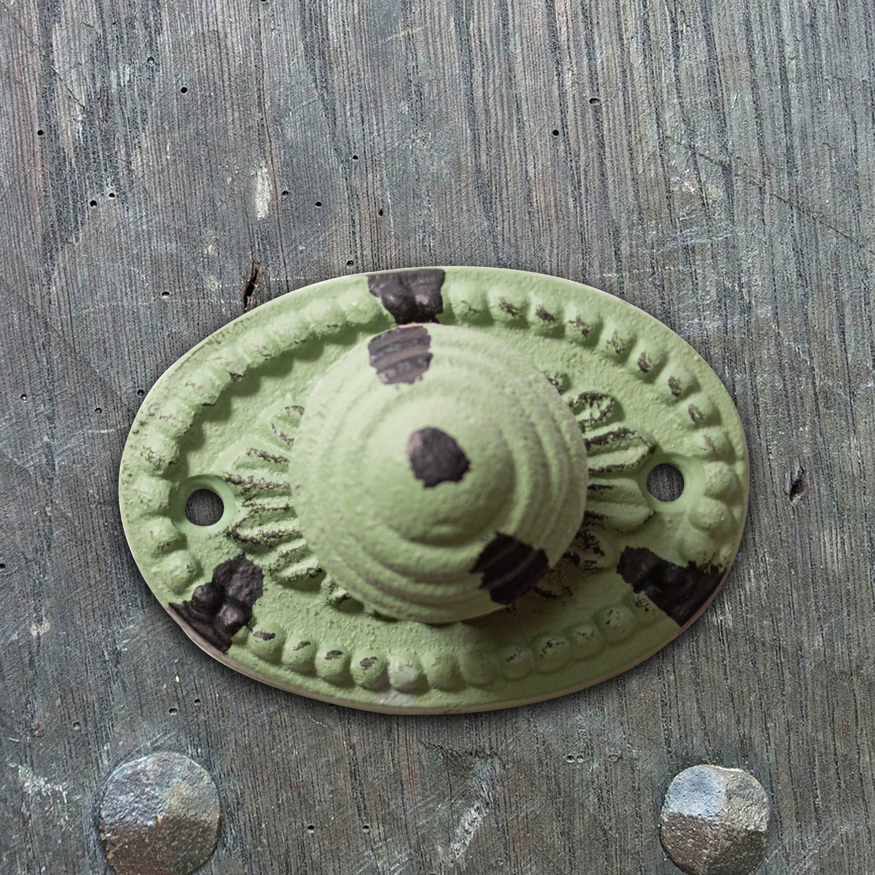 Antikas Мебельbeschlag Lackierter Türknauf im Shabby Shic, Türgriff, Мебельgriff, Grün