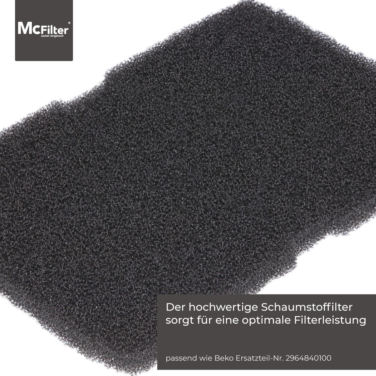 McFilter Ersatzfilter (4 Stück) Schwammfilter geeignet für Beko DPU 7404 7305 8340 8380, Zubehör für Trockner, Wärmepumpentrockner, Kondenstrockner, Schaumstoff – Bild 4 von 5