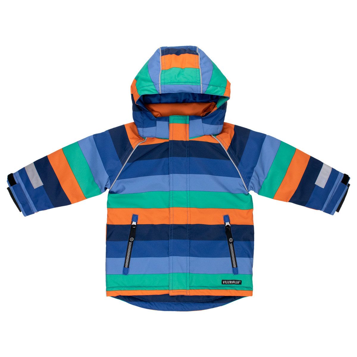 Villervalla Winterjacke Streifen Unisex Kinder (1-St) Steppjacke, Parka, Anorak, Jacket, Outdoorjacke