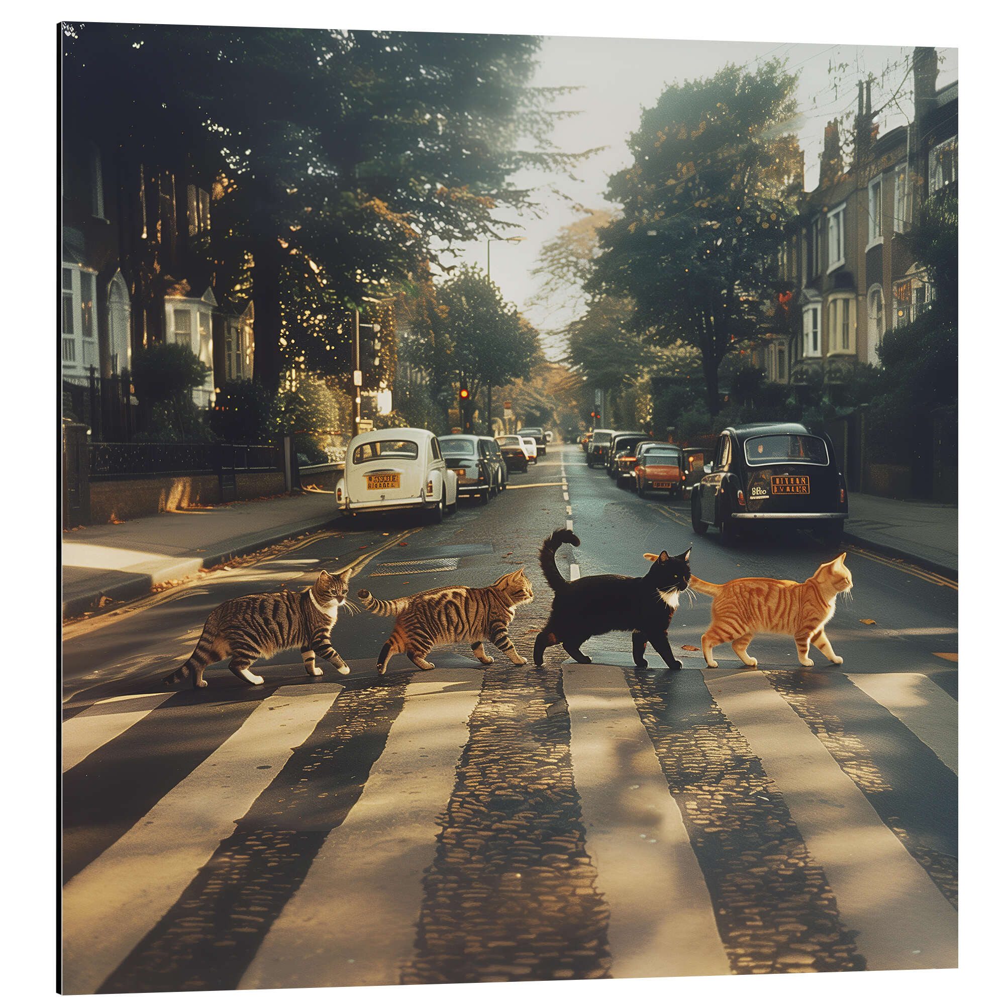 Posterlounge Poster Dikhotomy, Abbey Road Cats, günstig online kaufen