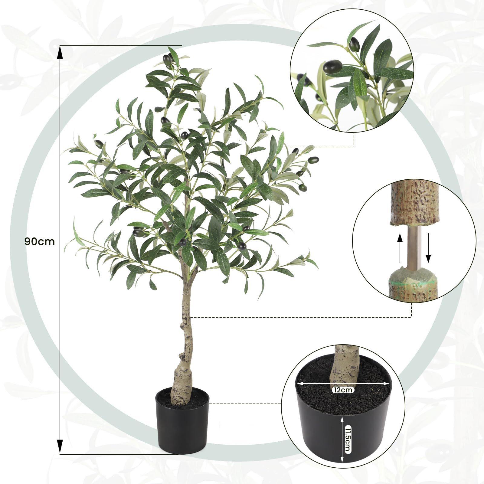 Kunstpflanze Olivenbaum Künstliche Pflanzen Höhe 120cm/150cm/170cm/180cm/21 günstig online kaufen
