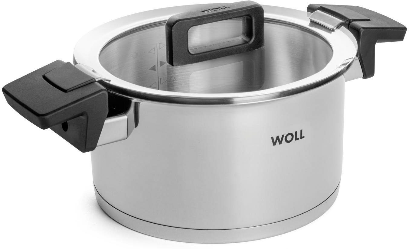 WOLL Topf-Set Concept, Edelstahl 18/10 (Set, 8-tlg., 1 Stieltopf 18 cm, je 1 Kochtopf 20/24 cm, 1 Bratentopf 28 cm), für Induktion