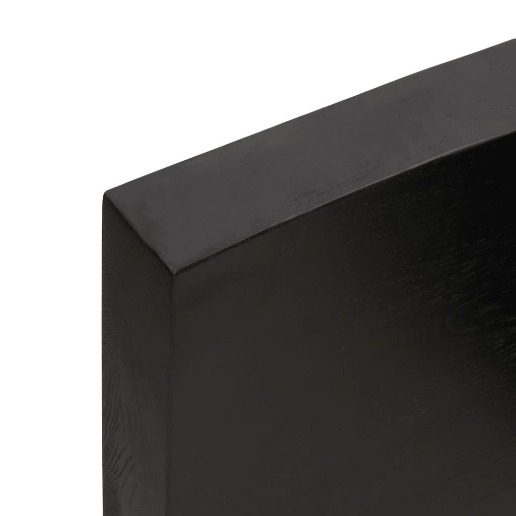 Eiche 120x50x(2-6)cm Massivholz furnicato Tischplatte Behandelt