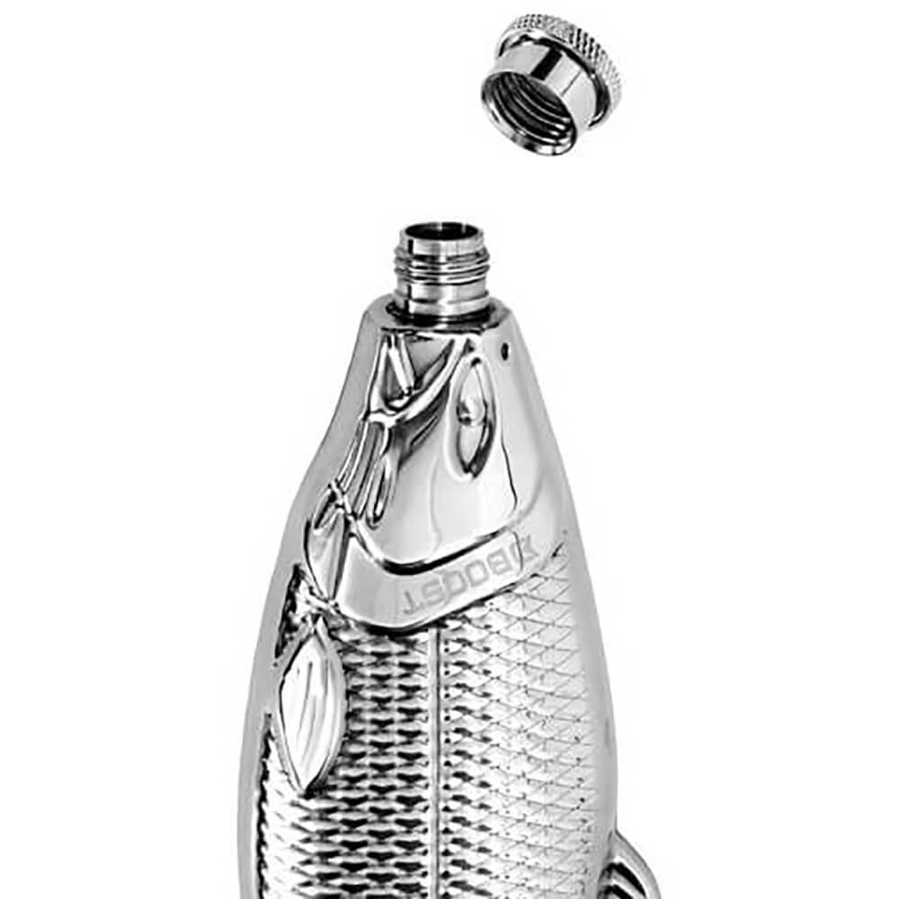 Delphin.sk Flachmann Delphin Boost Flachmann Edelstahl 140ml Fisch, Geschenk für Angler