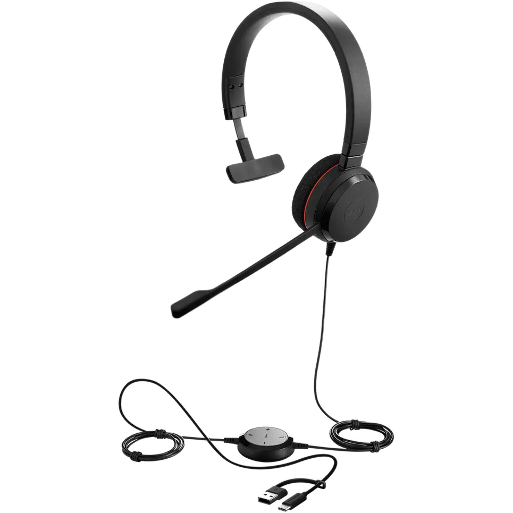 Jabra Jabra Evolve 20, Headset, (UC, USB-C und USB-A, Headset