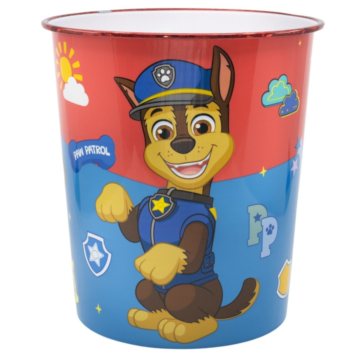 PAW PATROL Mülleimer Abfalleimer 10 Lt für Kinderzimmer mit fröhlichem Design