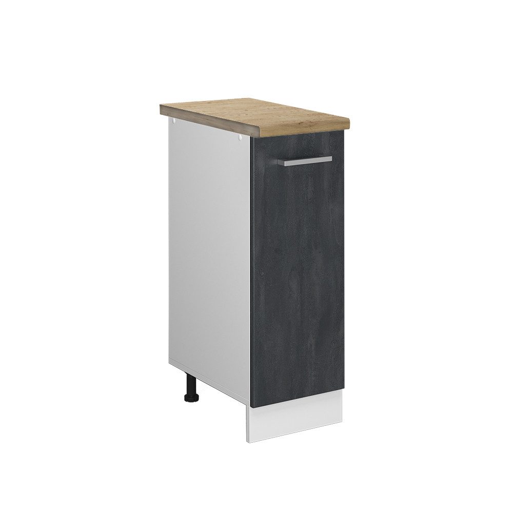 Vicco Apothekerschrank R-Line, Schwarz Beton/Weiß, 30 günstig online kaufen