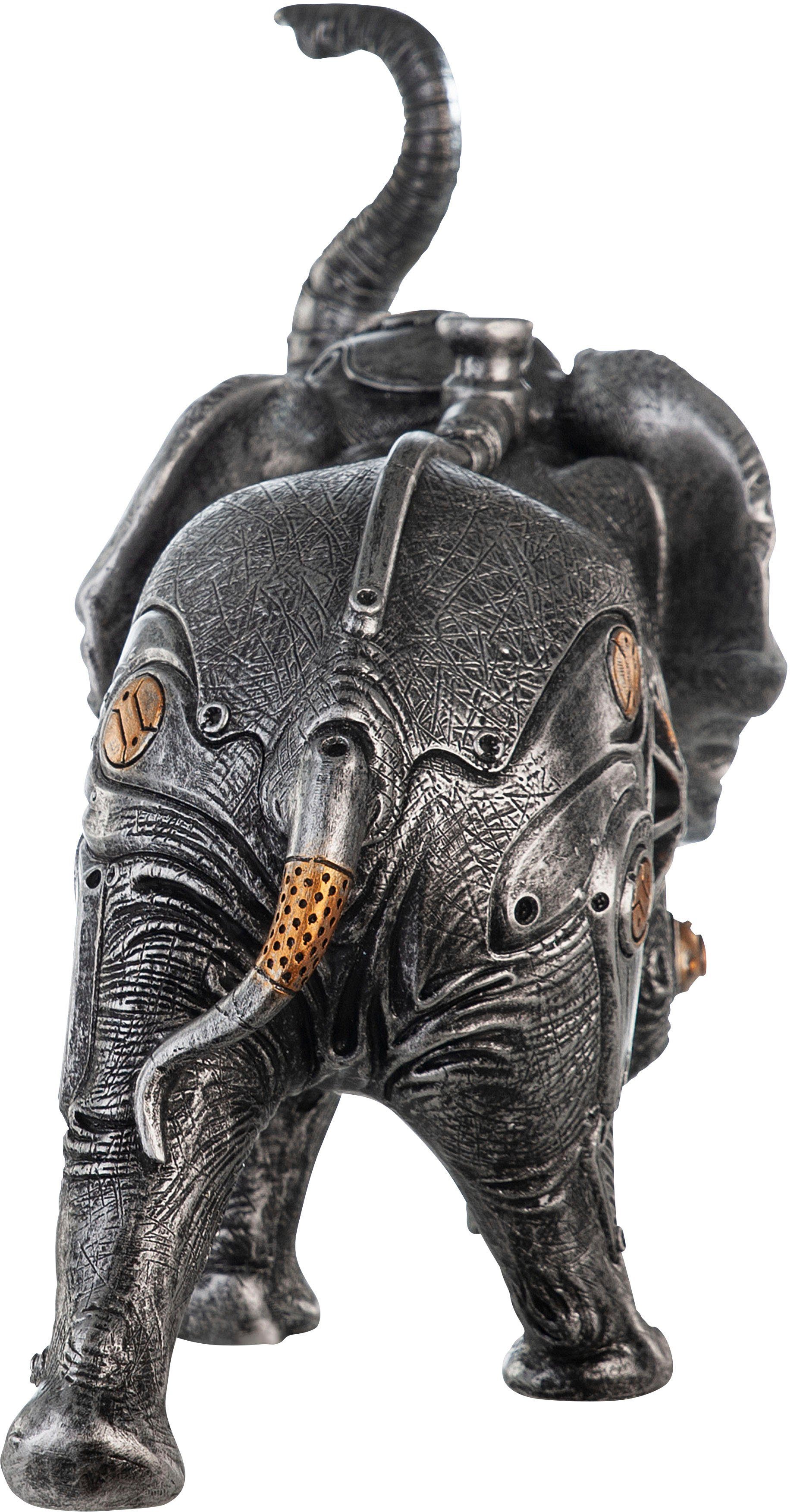 Casablanca by Gilde Tierfigur Skulptur Elephant Steampunk kupferfarbenen St), (1 mit Elementen