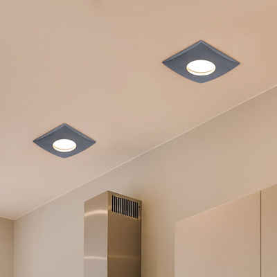 etc-shop LED Einbaustrahler, Leuchtmittel inklusive, Warmweiß, 2er Set LED Einbau Leuchten ALU Decken Spot Strahler DIMMBAR Schlaf