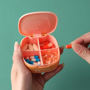 FIDDY Pillendose Tragbare kleine Medikamentenbox, Reise-Medizinbox für Haushaltsbedarf, (Mini-Medizin-Aufbewahrungsbox, 1 St)